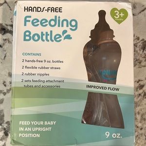 New in Box Tinukim Hands Free Pink Feeding Bottles